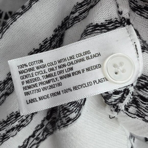 Merona Cardigan Sweater Bundle XXL Black White Grey Stripe Bling Button Up Knit - Picture 11 of 13